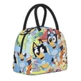 thumbnail image 2 of Lsque Bluey Print Lunch Bag, Insulated Lunch Box, Small Leakproof Cooler Food Lunch Containers Reusable High Capacity Lunch Tote Bags for Work, Travel, Outdoor, 2 of 8