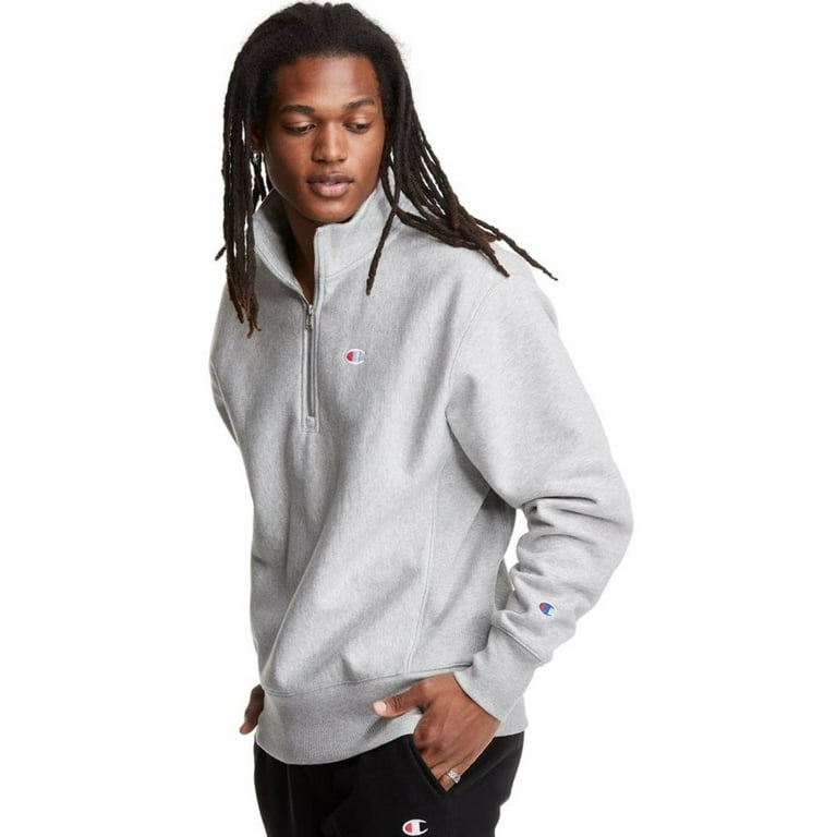 Champion Men's Reverse Weave Quarter Zip Embroidered C Logo Champion Men's Reverse Weave Quarter Zip Embroidered C Logo