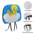 thumbnail image 3 of Tweety-Bird Car Headrest Cover Decor Vehicles Seat Pillow Cover Protector Accessories Auto Front/Rear Seats Head Rest Cover Universal Fit Most Cars Sedan SUV Van, 3 of 7