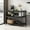 Ebonised Oak and Black, variant on LEDREM Kitchen Island with 3 Shelves, Large Worktop and Industrial Steel Frame, Multi-Purpose Kitchen Cart and Bar Table, Easy Assembly, Oak Color and White