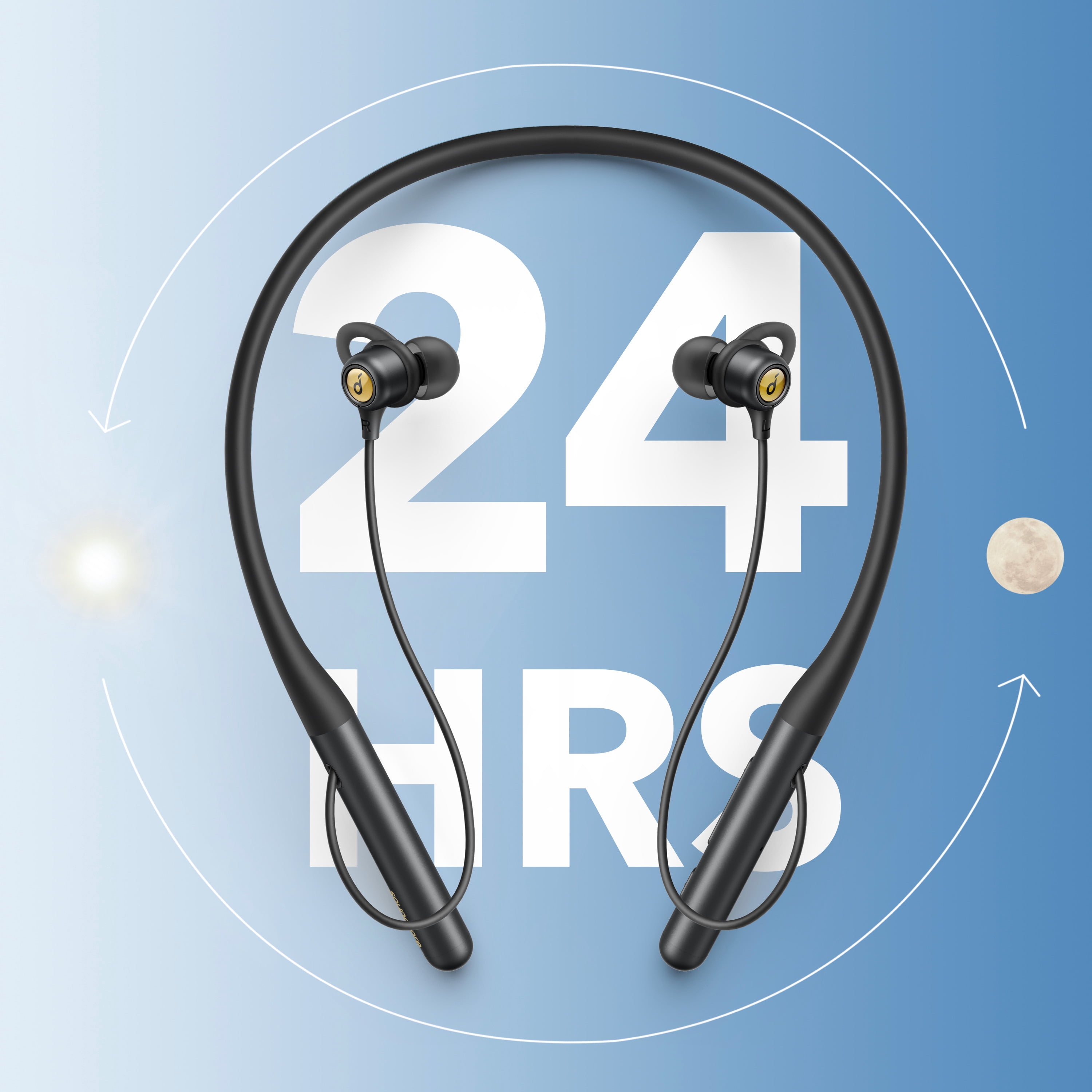 Soundcore by Anker- Life U2 Wireless Headphones | Crystal Clear Calls | Foldable and Lightweight | BassUp | IPX 7 Waterproof