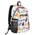 thumbnail image 2 of JIALIOU 14" Laptop Backpack Waterproof Airline Approved Stylish Casual Daypack for Travel Business College Work, Dogs and Paw, 2 of 8