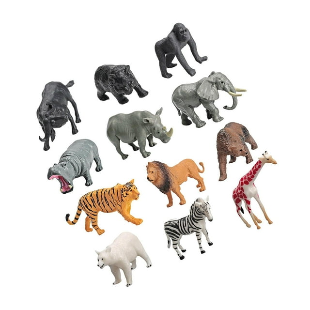 keepw Animal Figures for Toddlers 1-3 Educational Decor Table Girls for Boys Style A 1Set