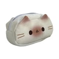 thumbnail image 1 of Estuche de peluche para lápices, bolsa de cosméticos con diseño de gato de dibujos animados, ligero, para niños y niñas, para la escuela, suministros, 1 of 8