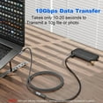 thumbnail image 5 of RHEA- Usb C Extension Cable Right Angle 3.3Ft, Type-C 3.2 Gen 2 3.3Ft, Grey, 5 of 6