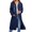 Navy, variant on Chouyatou Women's Long Zip Up Oversized Drawstring Hooded Hoodie Jacket Sweatshirt