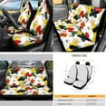 thumbnail image 3 of Yuyamidu Colorful Floral Car Seat Cover Set with Steering Wheel Cover Flower Seat Belt Covers Rearview Mirror Cover Cup Coasters Gear Shift Knob Cover Key Chain Sunshade for Car Accessories, 16 PCS, 3 of 7