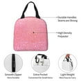 thumbnail image 3 of KLL Sparkly Glitter Print Insulated Lunch Bag Women, Reusable Cute Tote Lunch Box for Adult & Men, Leakproof Cooler Lunch Bags for Work Office Travel Picnic, 3 of 5