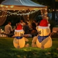thumbnail image 5 of UBesGoo 2-Piece Christmas Decor Lighted Bear, Pre-Lit Outdoor Indoor Christmas Decor with Warm White LEDs, 5 of 11