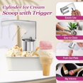 thumbnail image 3 of 2Pcs Cylindrical Ice Cream Scoops, Ice Cream Sandwich Scoop with Trigger, Large Cylinder Ice Cream Scoops, Stainless Steel Old Designed Ice Cream Scooper for Cookies Sandwich Easy Release (2pack), 3 of 5