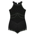 thumbnail image 3 of MSemis Kids Girls Lyrical Dance Costume Modern Sleeveless Contemporary Dance Dress Black 16, 3 of 5