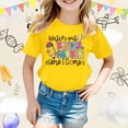 thumbnail image 2 of YUEHUA Back To School Baby Girl Outfit Loose Fit Stretch Round Neck Short Sleeve First Day, Back To School Shirts Tee Tops, 2 of 5
