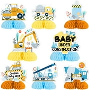 Under Construction Baby Shower Table Centerpieces for Boys Dump Truck Baby Shower Honeycomb Centerpieces for Construction Theme Baby Shower Birthday Party Table Decorations Supplies
