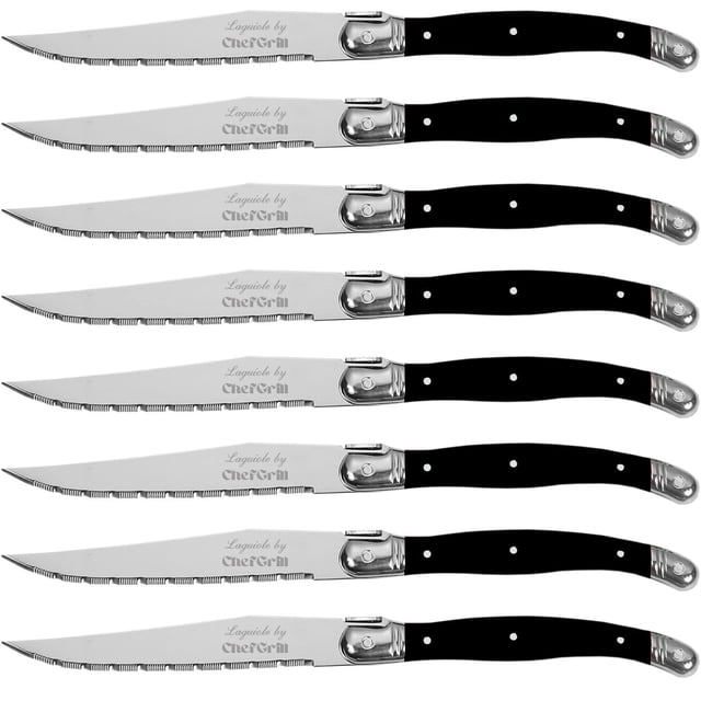 Utensilio de Uso Domestico Laguiole LaguioleBlack 8 pzas 23 cm Negro Acero Inoxidable
