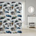 thumbnail image 2 of Erosebridal Train Shower Curtain 72Wx78L, Winter Bath Curtain, Winter Train, 2 of 5