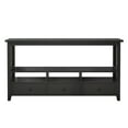 thumbnail image 4 of Tcbosik 3-Tier Console Table with Open Shelves and Drawers, Wood Sofa Table for Living Room Entry Bedroom, Black, 4 of 7