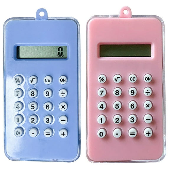 GAXIRE 2-Pack Mini Pocket Calculator with ABS Material, Compact and Portable for Everyday Use and School or Office
