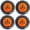 4x Amber, variant on 2.5 3 LED Round Side Marker Clearance Lights Grommet DOT SAE P2 FMVSS 180 2x Red