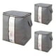 thumbnail image 1 of Xihbxyly Bolsa de Almacenamiento Visual, Organizador de 3 Piezas de Tela No Tejida para Colchas, Solución para Guardar Ropa a Prueba de Polvo, Diseño Plegable Práctico, para Ordenar El Hogar, Ideal p, 1 of 3