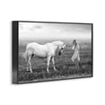 thumbnail image 3 of Her White Horse Black Framed Giclee Art, design by Ata Alishahi, 3 of 8