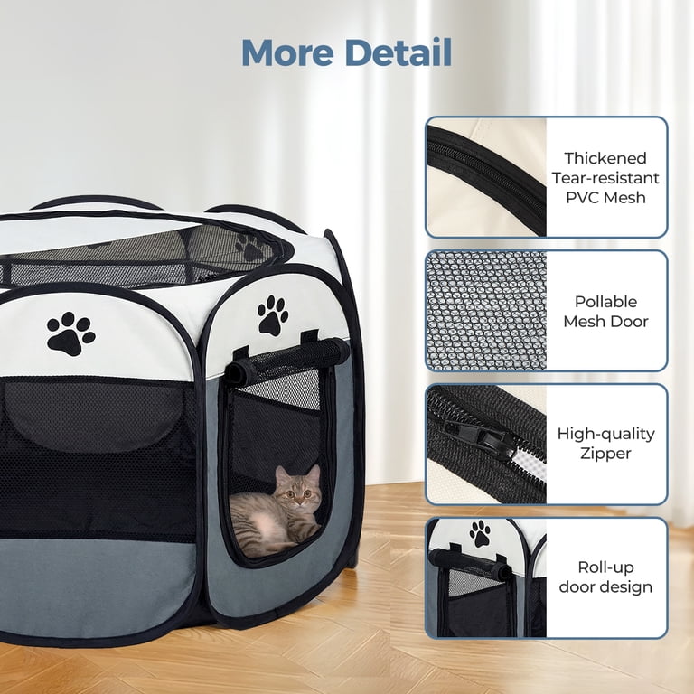 DOMIPET XLarge Pop Up Cat Playpen With Removable Top photo 5