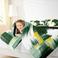 thumbnail image 4 of Manfei Geometric Artwork Bedding Comforter Set,Modern Graffiti Twin Comforter Sets,Gradient Green Yellow White Bedding Set For Child,Microfiber Bedroom Decor Reversible,2 Pieces, 4 of 8