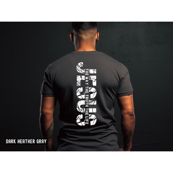 Men's Christian T-Shirt, Jesus The Way The Truth The Life Shirt, Bible Verse Tee, Faith-Based Clothing, Religious Him, Jesus Shirt All Size S-5Xl