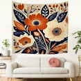 thumbnail image 3 of Boho Tapestry Aesthetic Traditional Indian Motifs Floral Pattern Washable Living Room Tapestry 51x59 Inch Durable Decorative Tapestry Aesthetic for Living Room Bedroom Home House, 3 of 5