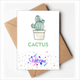 thumbnail image 1 of Watercolor Cactus Succulents Potted Welcome Back Greeting Cards Envelopes Blank, 1 of 3