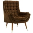 thumbnail image 2 of Modway Suggest Tufted Performance Velvet Lounge Chair in Brown, 2 of 6