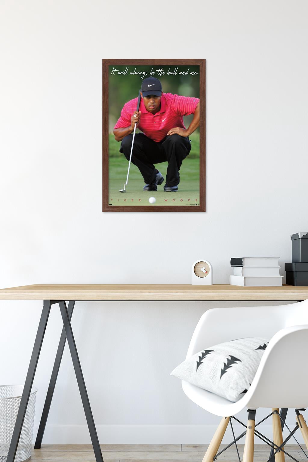Tiger Woods - The Ball & Me Wall Poster, 14.725" x 22.375" Framed