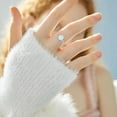 thumbnail image 4 of 925 sterling silver rings for women valentines day gifts for her Stone Opal Round Opal White Ring Jewelry Rings mom graduation birthday gifts Promise Eternity Ring #11 White,11, 4 of 7