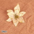 thumbnail image 3 of 24Pcs Christmas Glitter Artificial Poinsettia Flowers Xmas Poinsettia Artificial Wedding Flowers Decorations Xmas Tree Ornaments for Party Favors, 6inch, 3 of 9