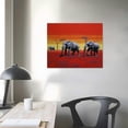 thumbnail image 3 of Nawypu  'Elephants With Red Sky' by Beverly Doyle, Canvas Wall Art,, 3 of 4