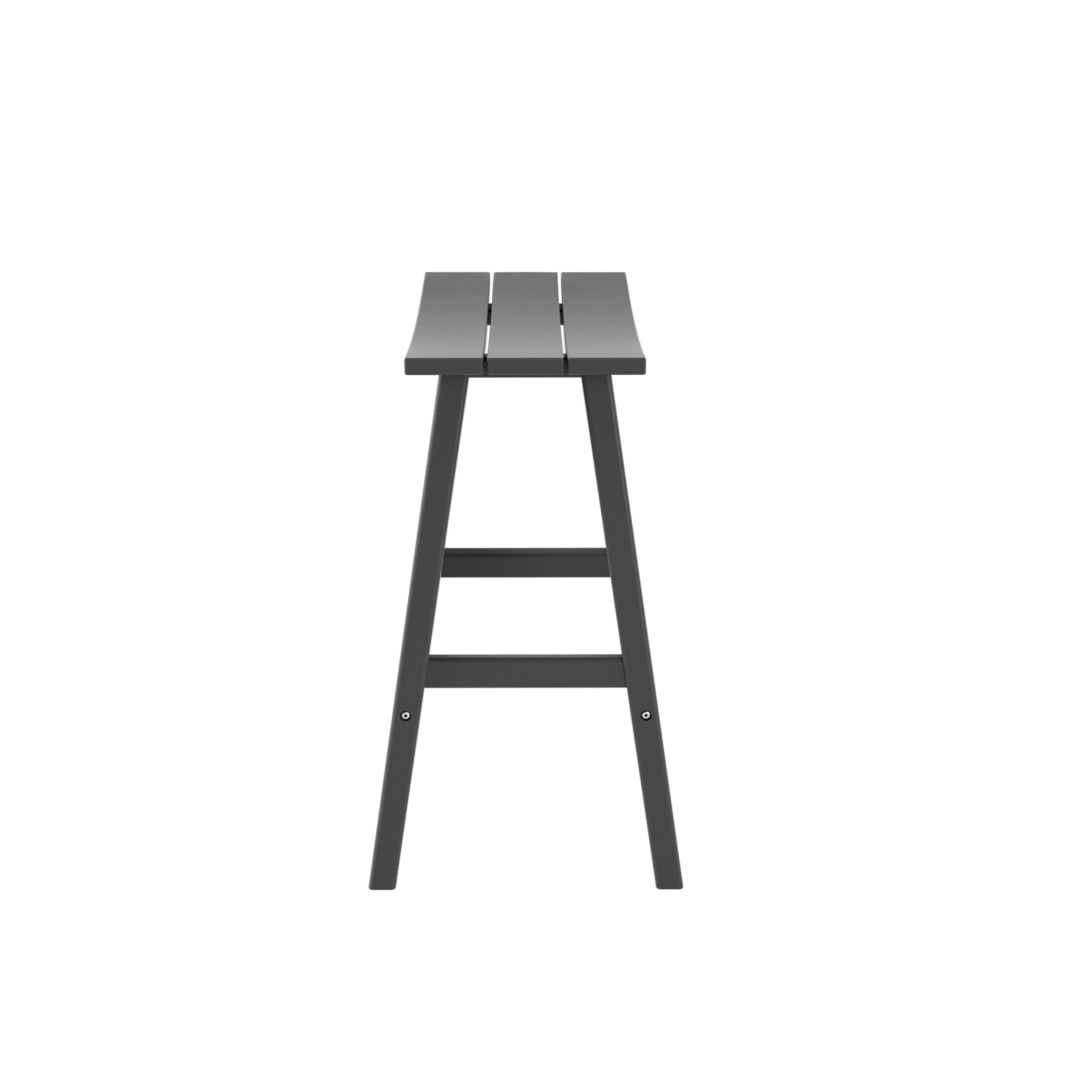GARDEN 29" Inches Adirondack Plastic Outdoor Bar Stools (Set of 2), Gray