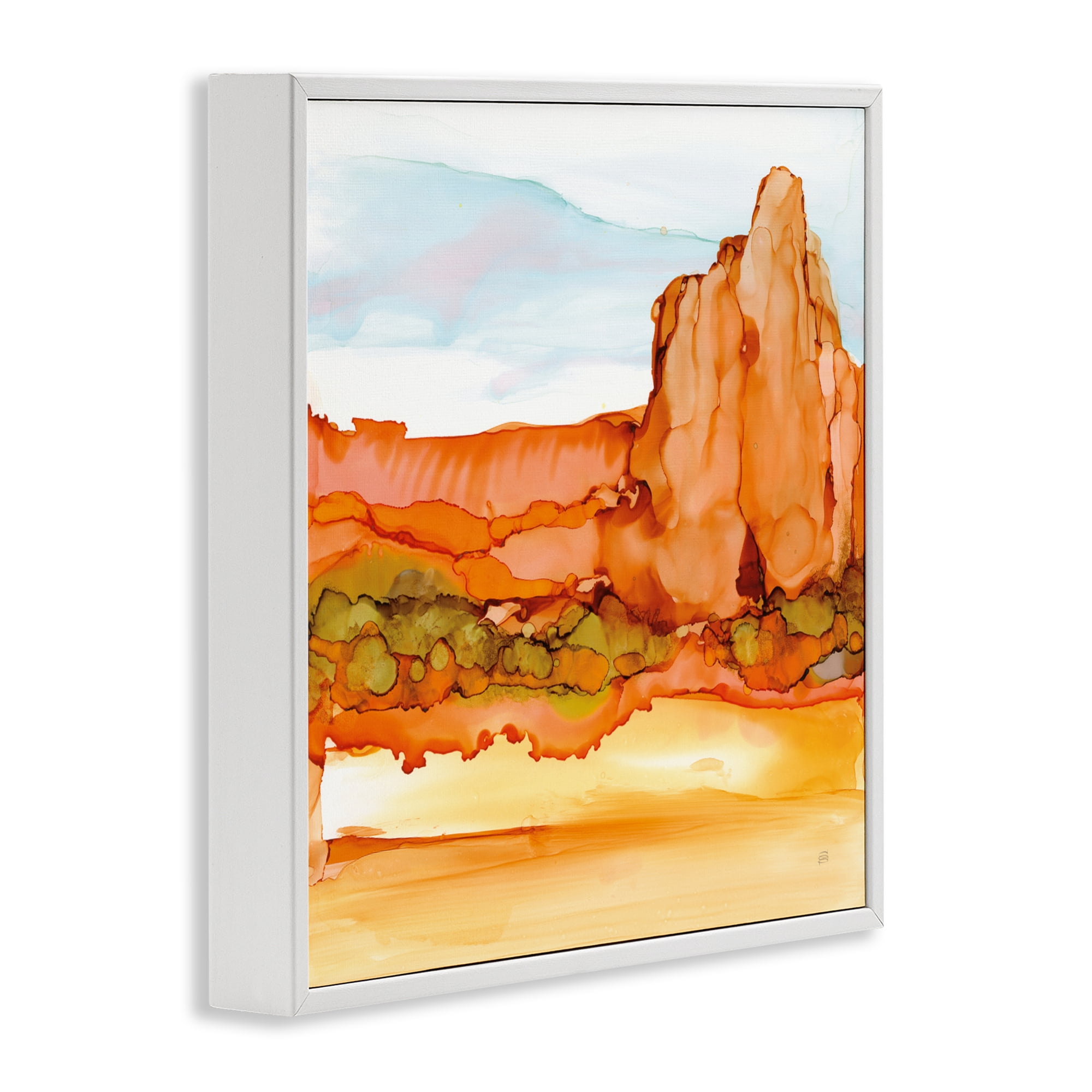 Stupell Industries Earthy Desertscape Illusion White Framed Giclee Art, design by Chris Paschke