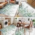 thumbnail image 4 of Area Rug 3'x5', Teal Eucalyptus Leaves Non-slip Runner Rug Carpet for Bedside, Spring Floral Summer Botanical Washable Outdoor Indoor Area Rugs Mat for Entryway/Living Room/Bedroom/Kitchen/Office, 4 of 9