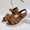 thumbnail image 2 of hopeusnice Women's Sandal Plus Size Available Thick Sole Comfortable Wear Fashionable Design For Various Foot Sizes Khaki 43, 2 of 9