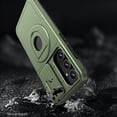 thumbnail image 2 of ELEHOLD for Samsung Galaxy A25 Case with Slide Lens Cover, Galaxy A25 5G Case Compatible with MagSafe, Rotating Ring Kickstand Heavy Duty Rugged Protective Phone Case for Samsung Galaxy A25,Olivegreen, 2 of 6