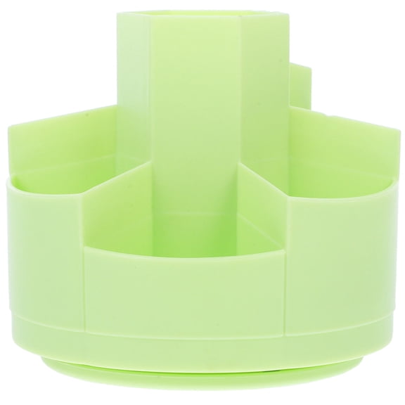 HEALEEP Rotating Pen Holder Desk Organizer for Home and Office, PP Plastic, Compact 5.12 x 5.12 x 4.45 Inches