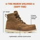 thumbnail image 2 of Bota de trabajo BRUNT Marin, sin forro, punta suave, cuero marrón, hombre, 10US, 2 of 6