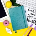 thumbnail image 3 of Clever Fox Dotted Journal 2.0 – Compact Planning and Sketching Dot Grid Notebook 120 GSM Thick, No-Bleed Paper – Planner with Pen Loop, Pocket, Ribbons, Stickers A5 - Aquamarine, 3 of 8