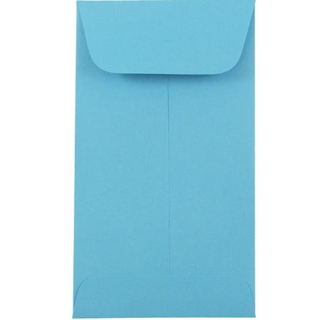 JAM Paper #5.5 Coin Envelopes, 3 1/8 x 5 1/2, Blue, 50/Pack