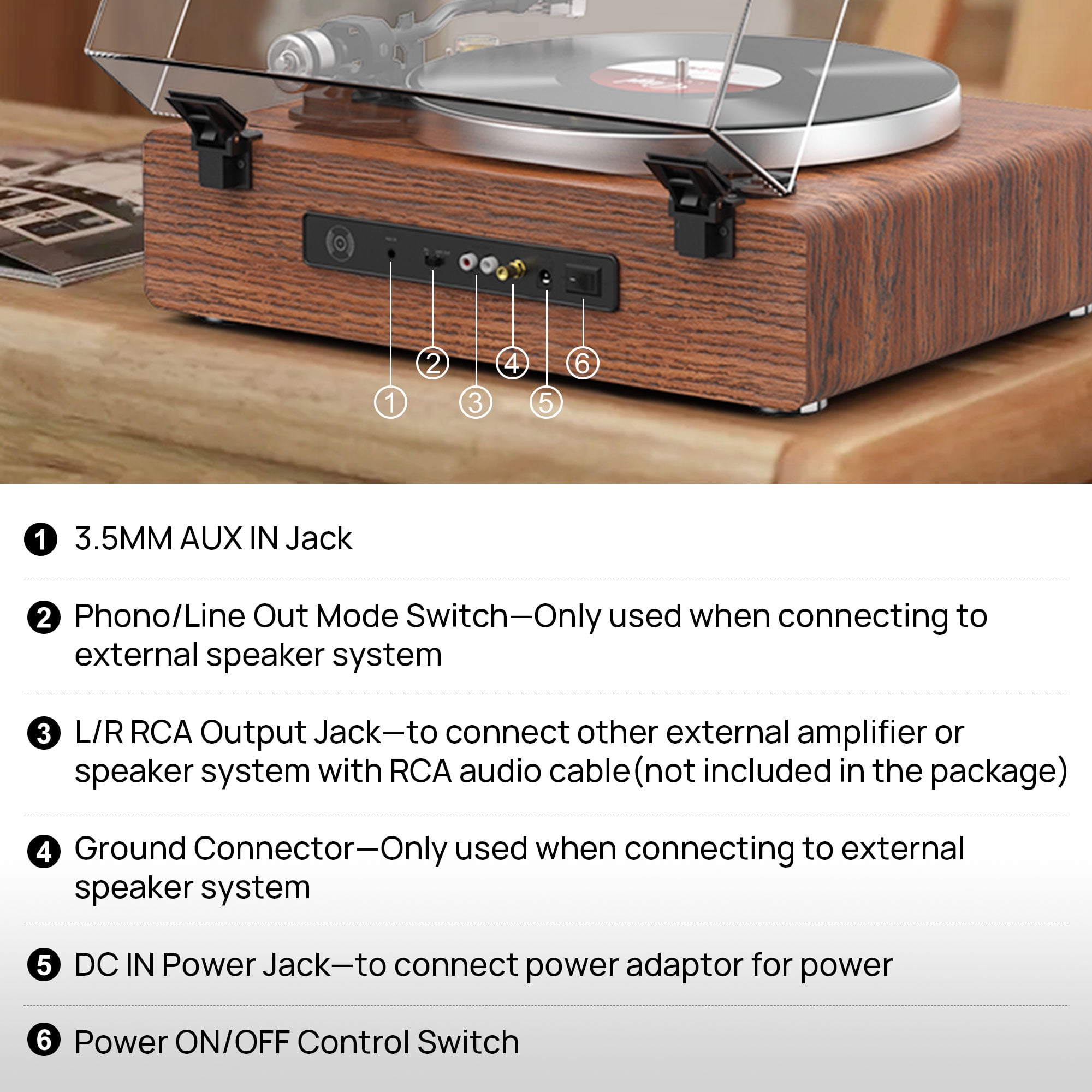 Speaker system hotsell for record player