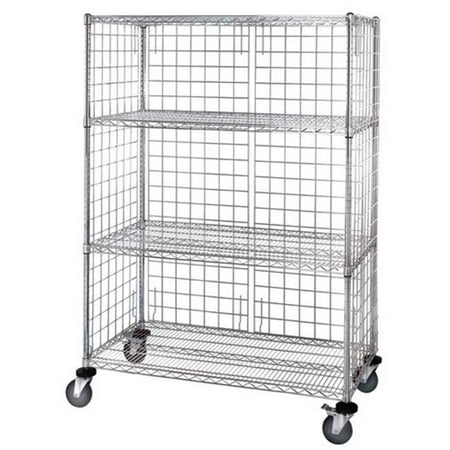 

Chrome Wire Shelving Enclosed Linen Cart - 4 in.