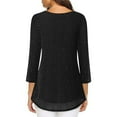 thumbnail image 6 of YUGYXL Plus Size Tshirts for Women 3/4 Sleeve Tshirts Gradient Color Baggy Shirts Casual V Neck Comfy Blouses Tops Dressy Lightweight Tees Black L, 6 of 7