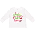 thumbnail image 3 of Inktastic Too Adorable to Wear Ugly Sweaters Boys or Girls Long Sleeve Toddler T-Shirt, 3 of 5