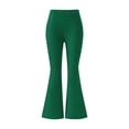 thumbnail image 6 of Tqcoqu Flare Leggings for Women High Waisted Bell Bottom Yoga Pants Stretchy Bootcut Lounge Pants Slim Fit Wide Leg Trouser,Army Green,Women's S-XXL, 6 of 7
