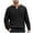 #153-Black, variant on Donemore Men Casual Loose Fit Elastic V-Neck Pullover Sweater Button Detail Long Sleeve Knitted Top 100% Polyester