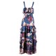thumbnail image 5 of 2PCS Chiffon Floral Print Crop Top Maxi Falda Volantes Cintura alta Boho Holiday Sexy Vestido Irfora Falda corta, 5 of 7